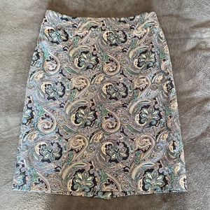 Paisley pencil skirt